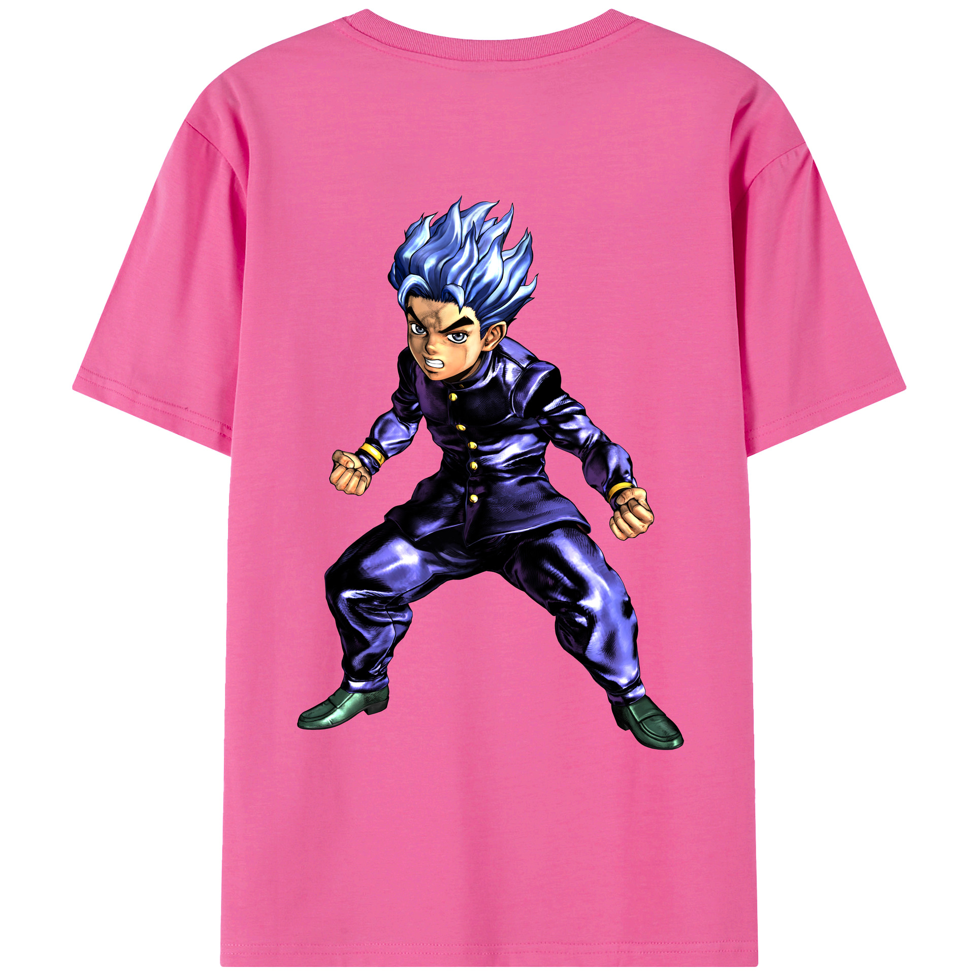 （画像用） ジョジョの奇妙な冒険 広瀨康一 JoJo's Bizarre Adventure Hirose Koichi レディース半袖Tシャツ(バックプリント)